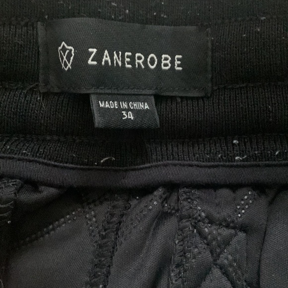 Zanerobe jogger -black quilted pattern - Picture 3 of 6